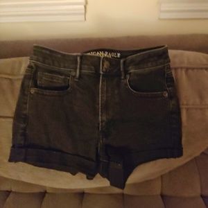 American Eagle Super High Rise Shortie Black 4
